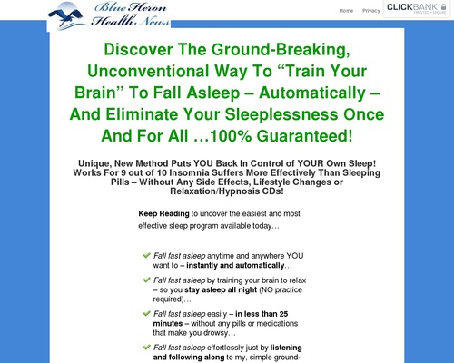 The Insomnia Program cb | Blue Heron Well being Information