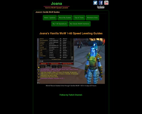 Joanas 1-60 Basic WoW Leveling Guides