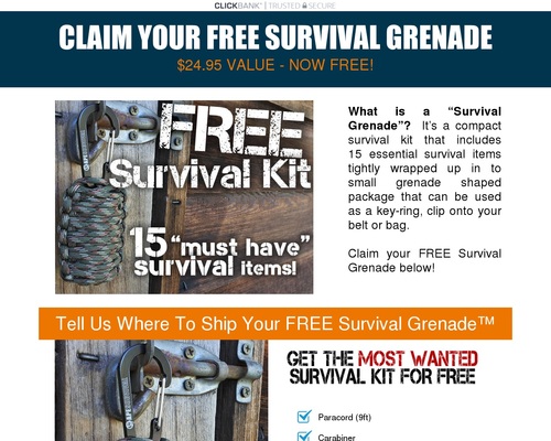 Give away this Survival Equipment and earn 75% commissions