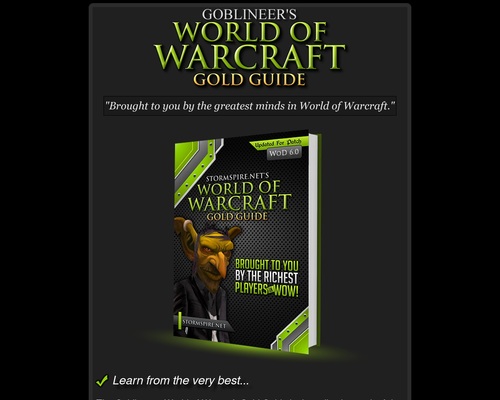 Goblineer’s World of Warcraft WoW Gold Information – 75% Payout!